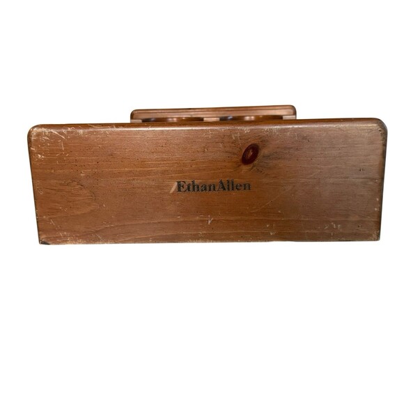 Ethan Allen Wooden Wall Shelf Display Rack Curio Trinket Display Vintage 3587 - Picture 6 of 7